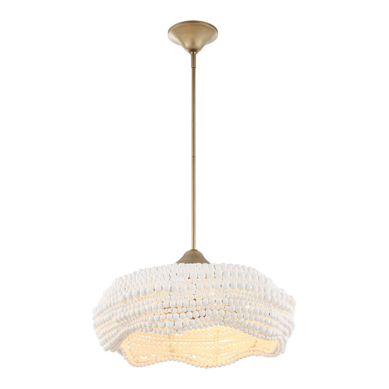 Uttermost Biddeford 5 Light White Beaded Pendant