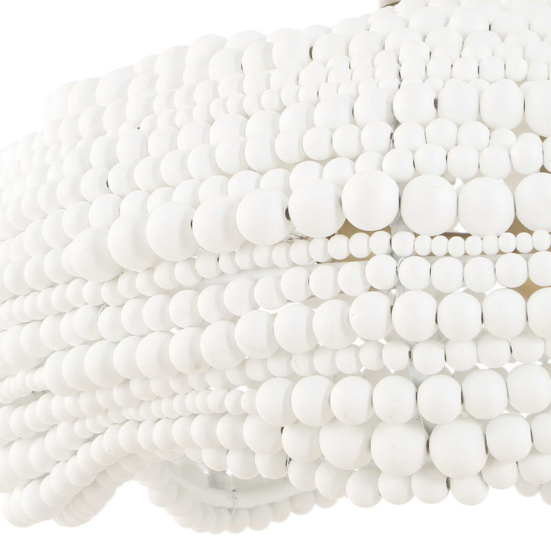 Uttermost Biddeford 5 Light White Beaded Pendant