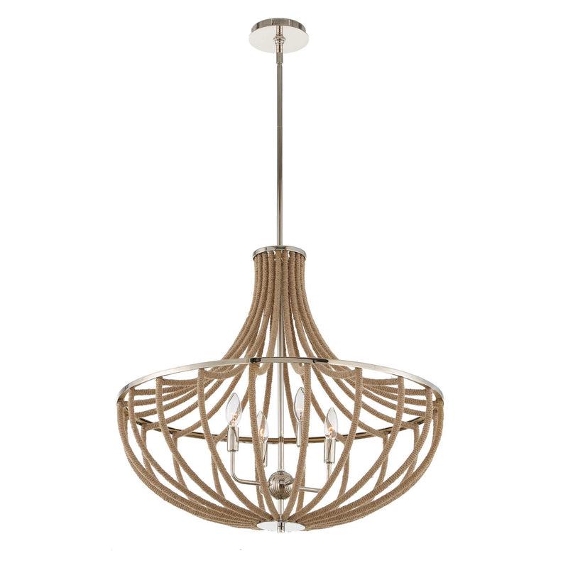 Uttermost Lovelock 4 Light Rope Empire Chandelier