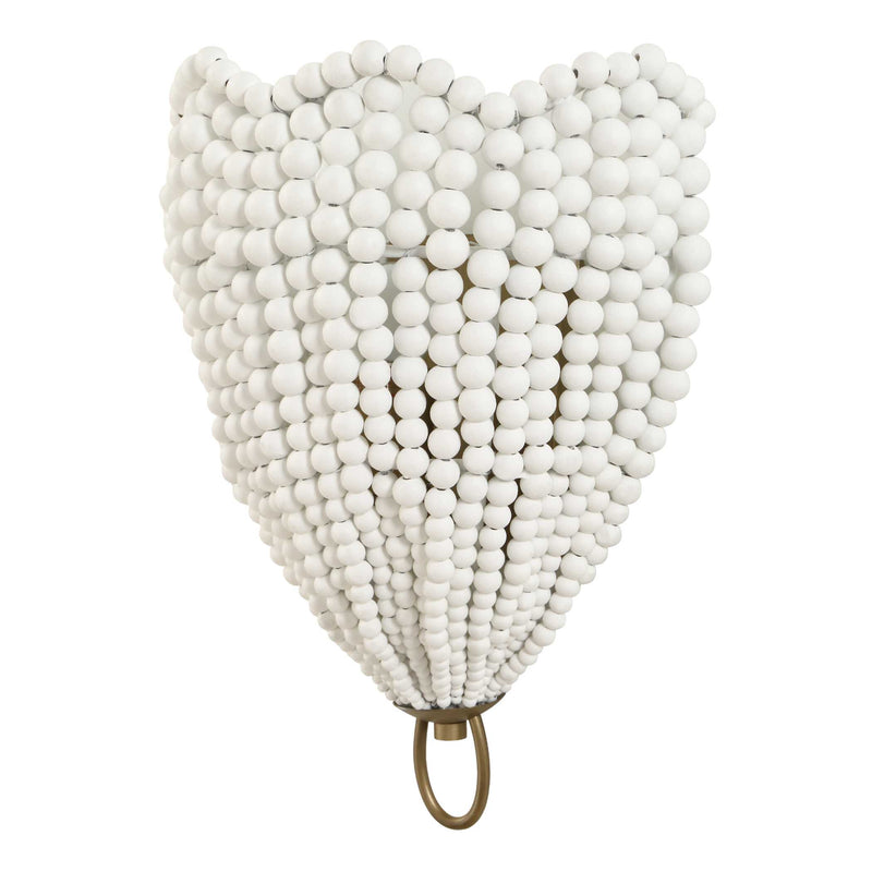 Uttermost Biddeford 1 Light White Beaded Sconce