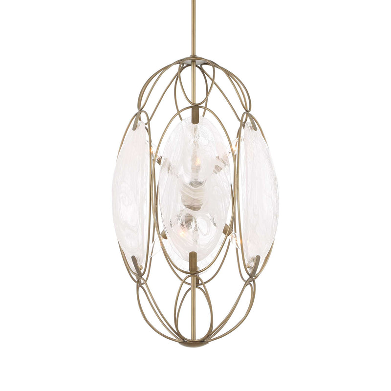 Uttermost Valencia 6 Light Glass Panel Pendant