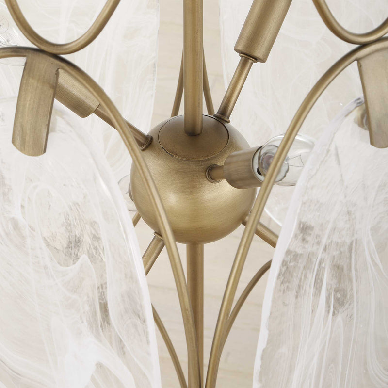Uttermost Valencia 6 Light Glass Panel Pendant