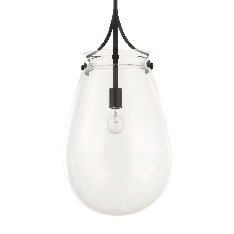 Uttermost Dewdrop 1 Light Glass Shade Pendant