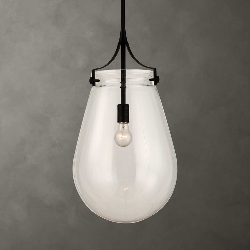 Uttermost Dewdrop 1 Light Glass Shade Pendant