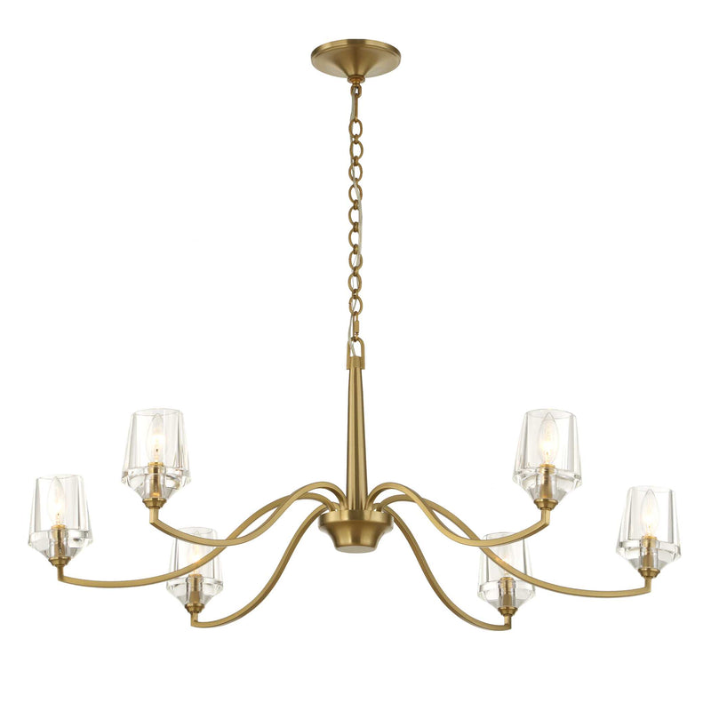 Uttermost Barcelona 6 Light Brass Chandelier