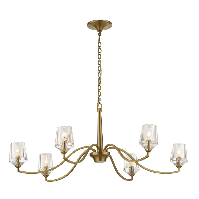 Uttermost Barcelona 6 Light Brass Chandelier