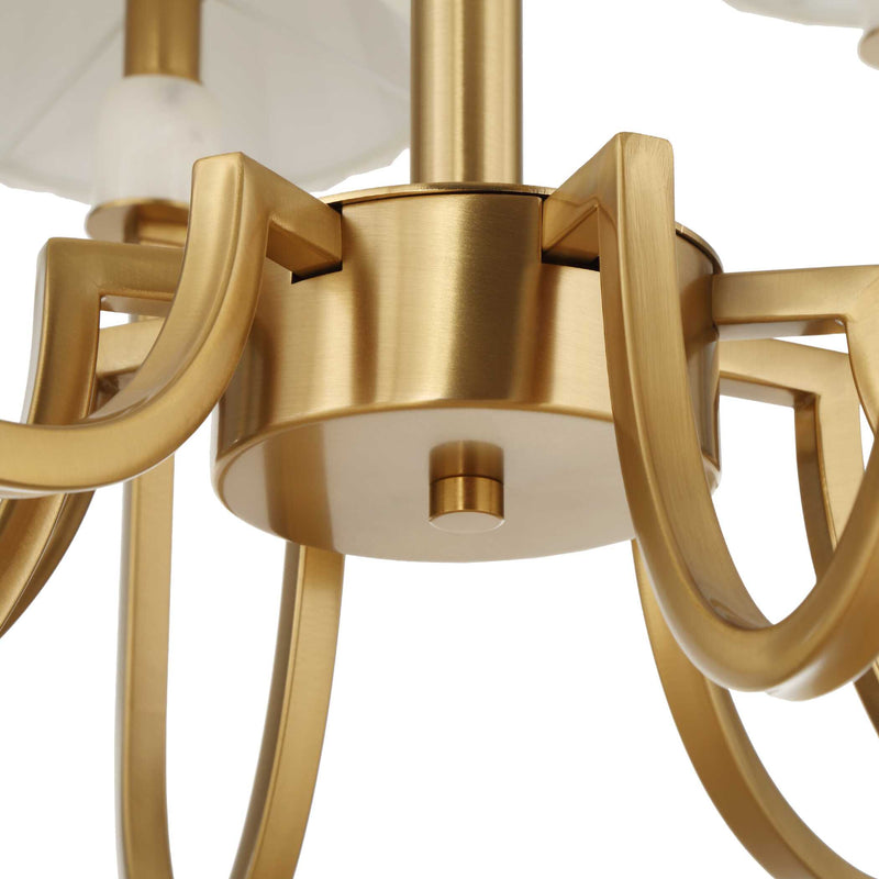 Uttermost Poppins 8 Light Brass Chandelier