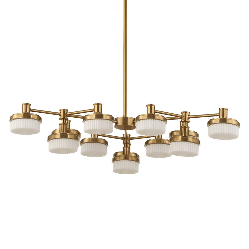 Uttermost Wedge 12 Lt LED Brass Chandelier