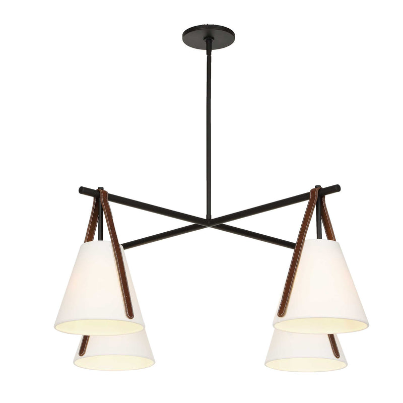 Uttermost Reins Accent Straps 4 Light Chandelier