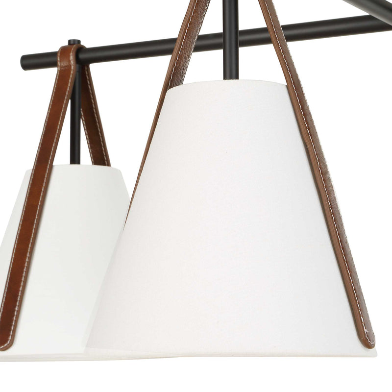 Uttermost Reins Accent Straps 4 Light Chandelier