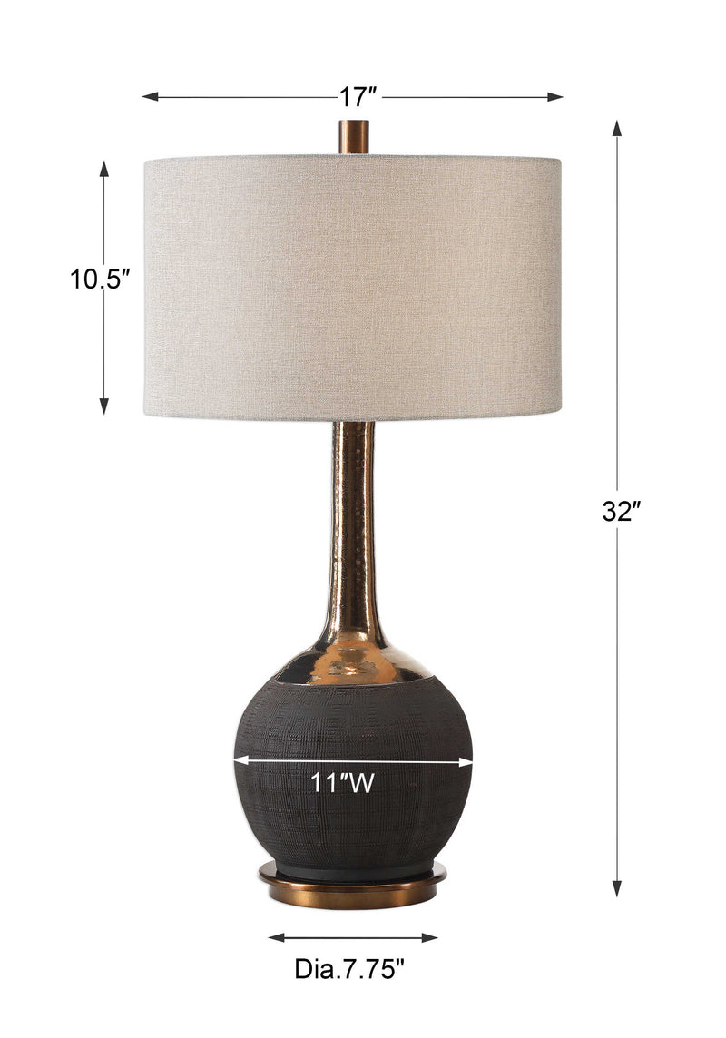 Uttermost Arnav Textured Black Lamp