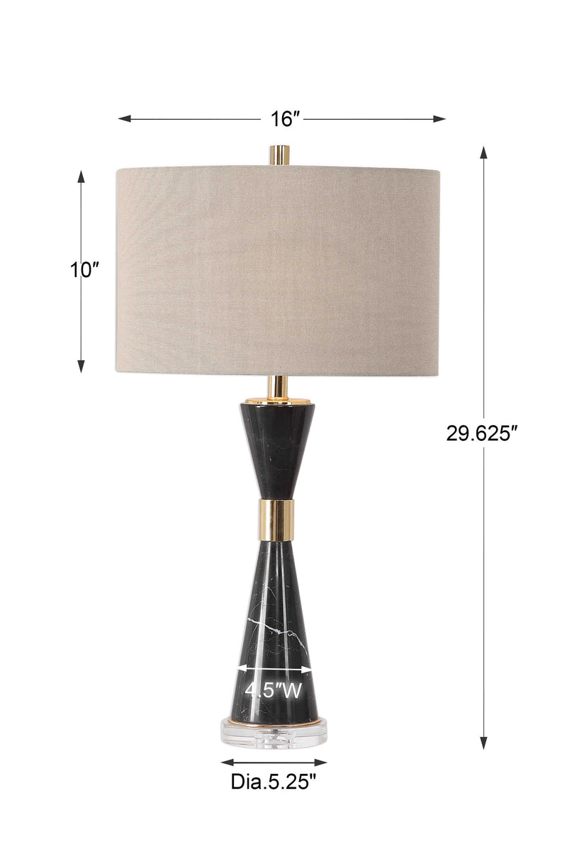 Uttermost Alastair Black Marble Table Lamp