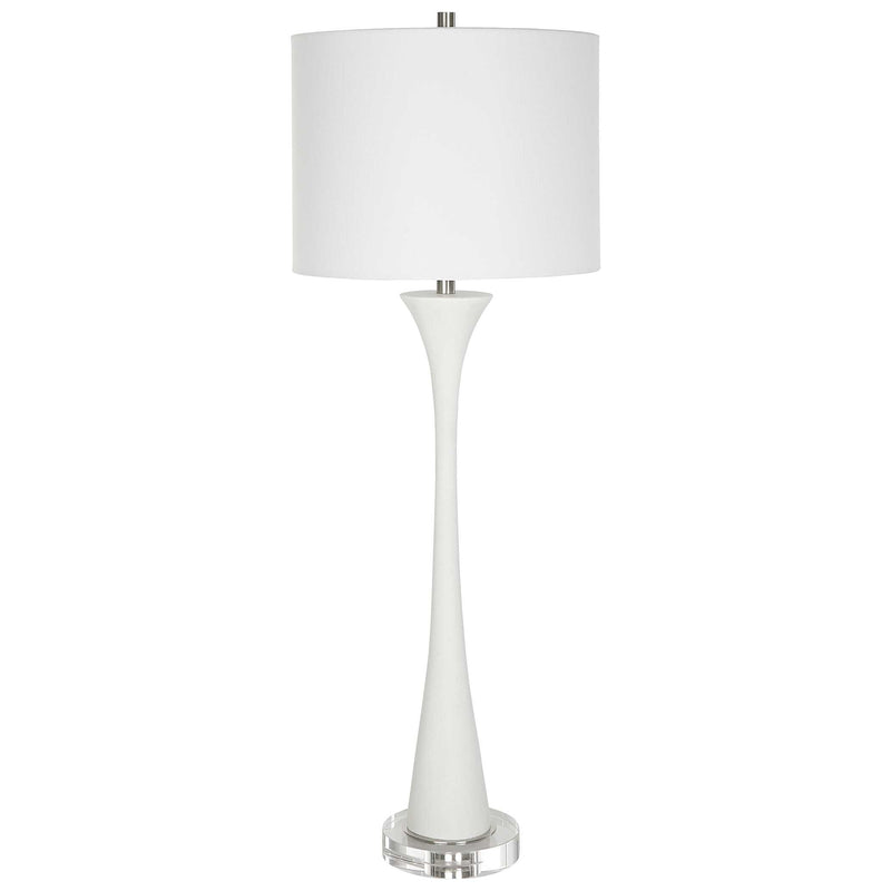 Uttermost Fountain White Marble Buffet Lamp