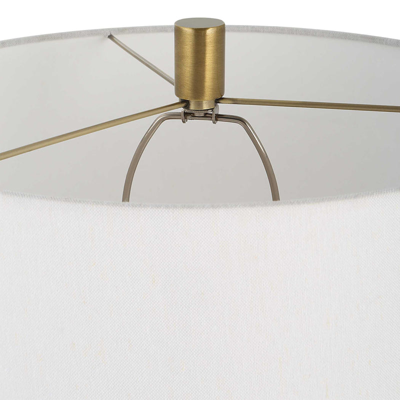 Uttermost Adelia Ivory & Brass Table Lamp