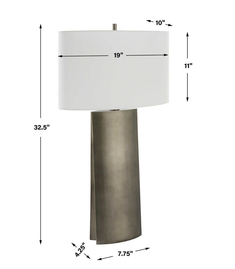 Uttermost V-Groove Modern Table Lamp