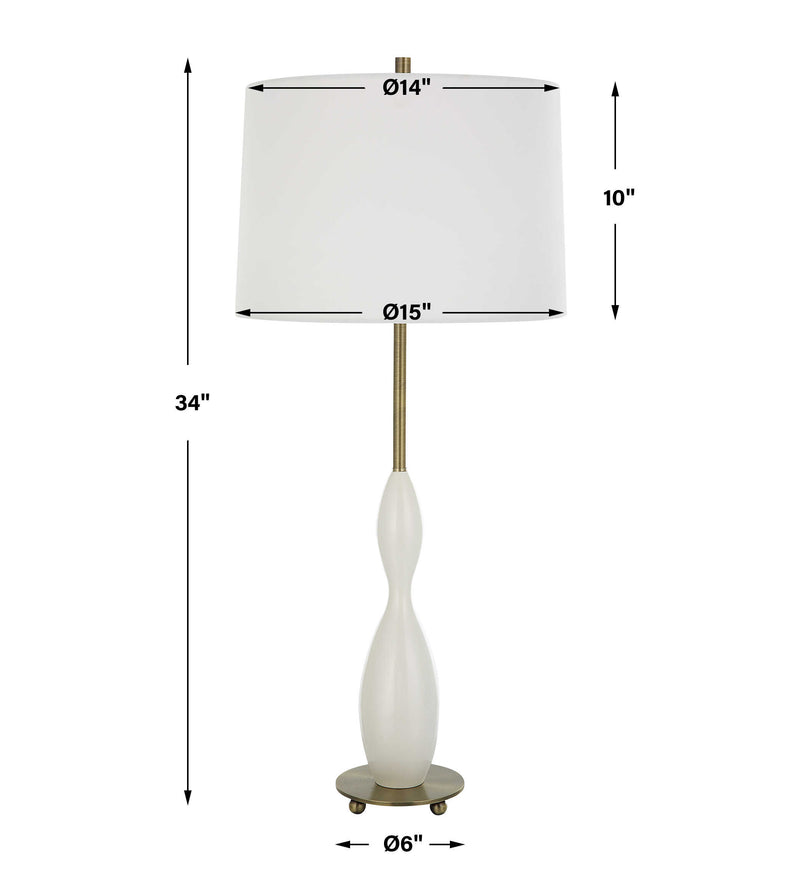 Uttermost Annora Glossy White Table Lamp