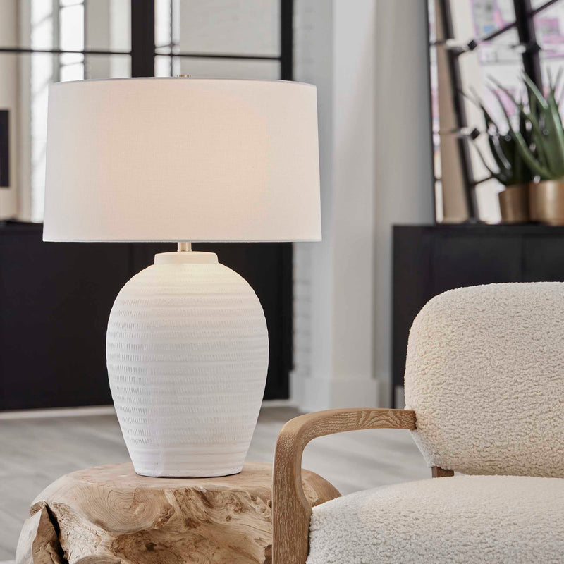 Uttermost Reyna Chalk White Table Lamp