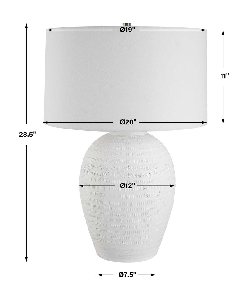 Uttermost Reyna Chalk White Table Lamp