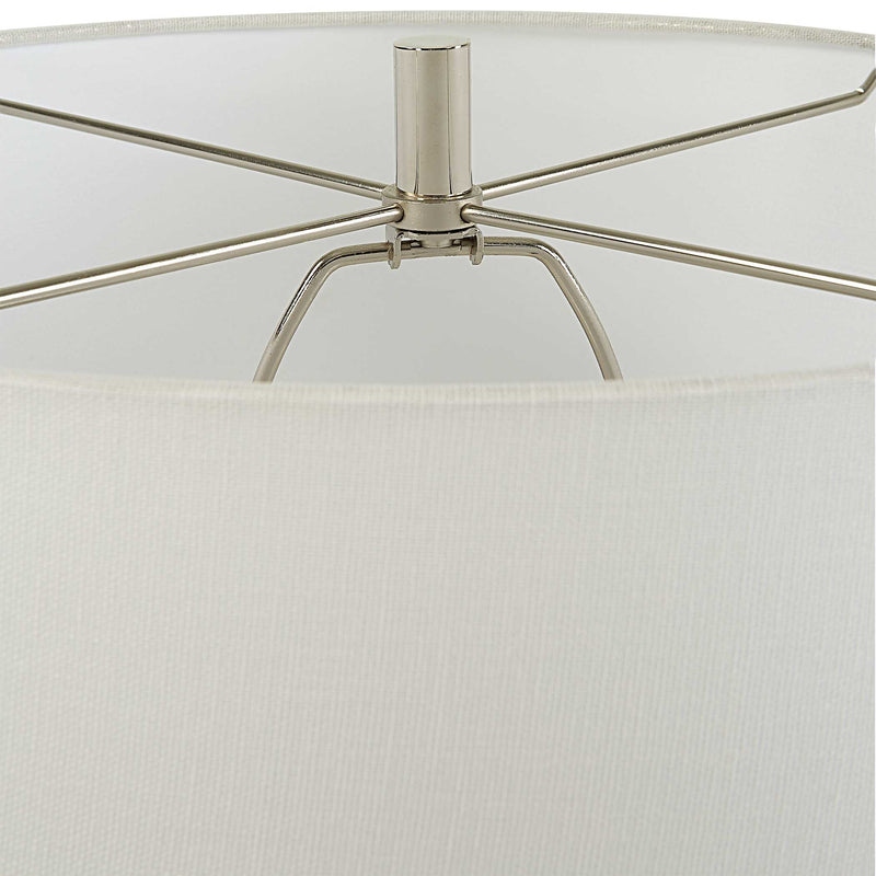 Uttermost Twisted Swirl White Table Lamp
