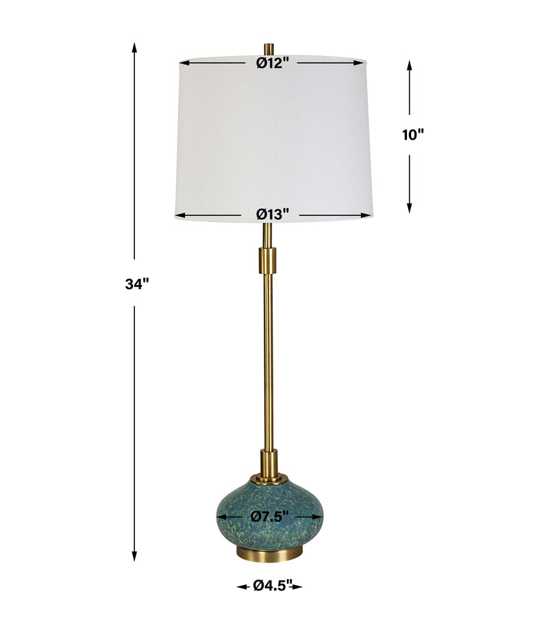 Uttermost Kaimana Aged Blue Buffet Lamp
