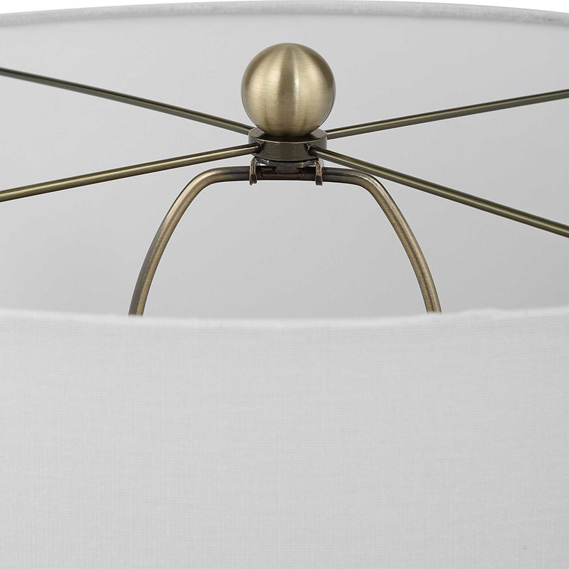 Uttermost Graphite Ribbed Table Lamp