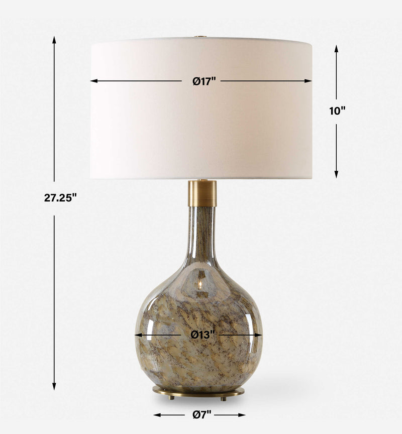 Uttermost Rhine Brown Glass Table Lamp