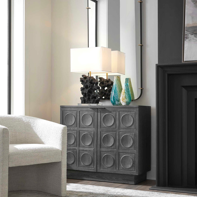 Uttermost Basalt Black Stone Table Lamp