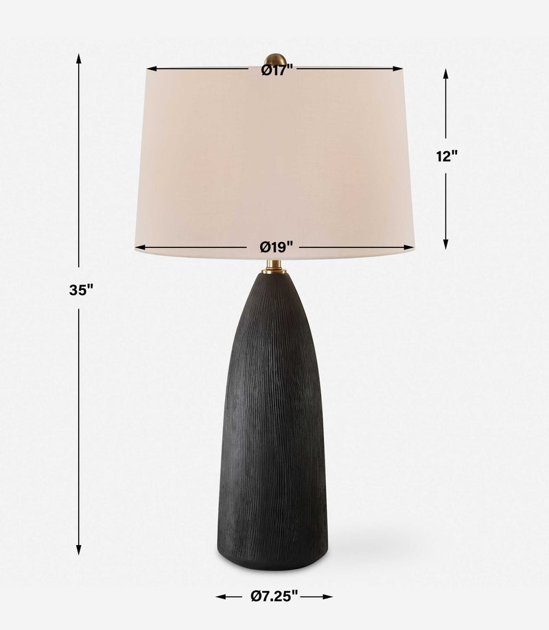 Uttermost Jett Black Table Lamp