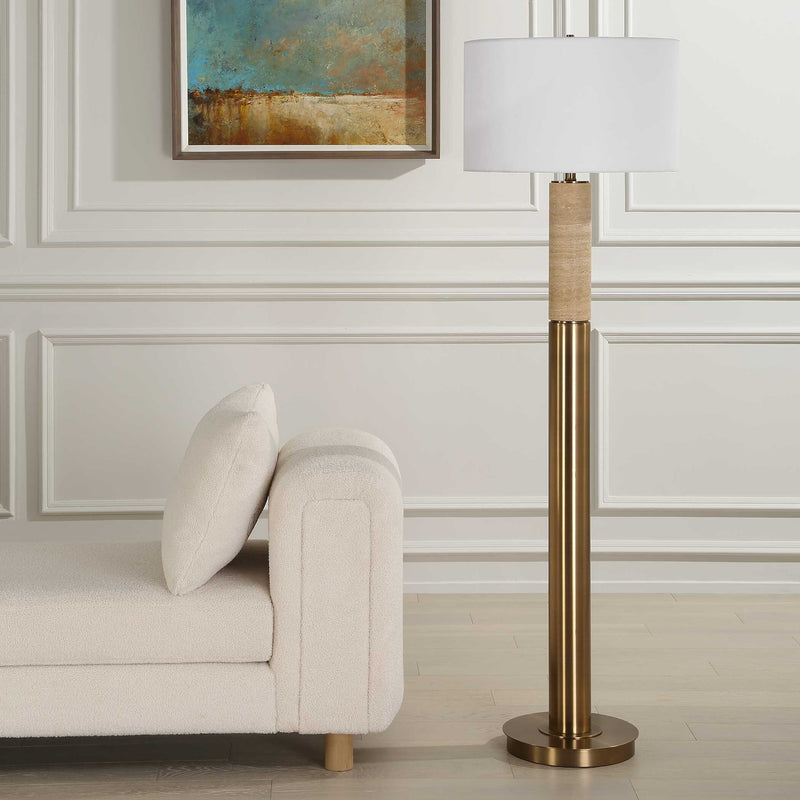 Uttermost Knox Travertine Floor Lamp