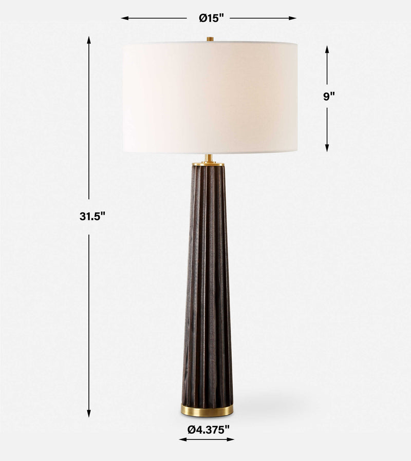 Uttermost Forage Dark Scalloped Table Lamp