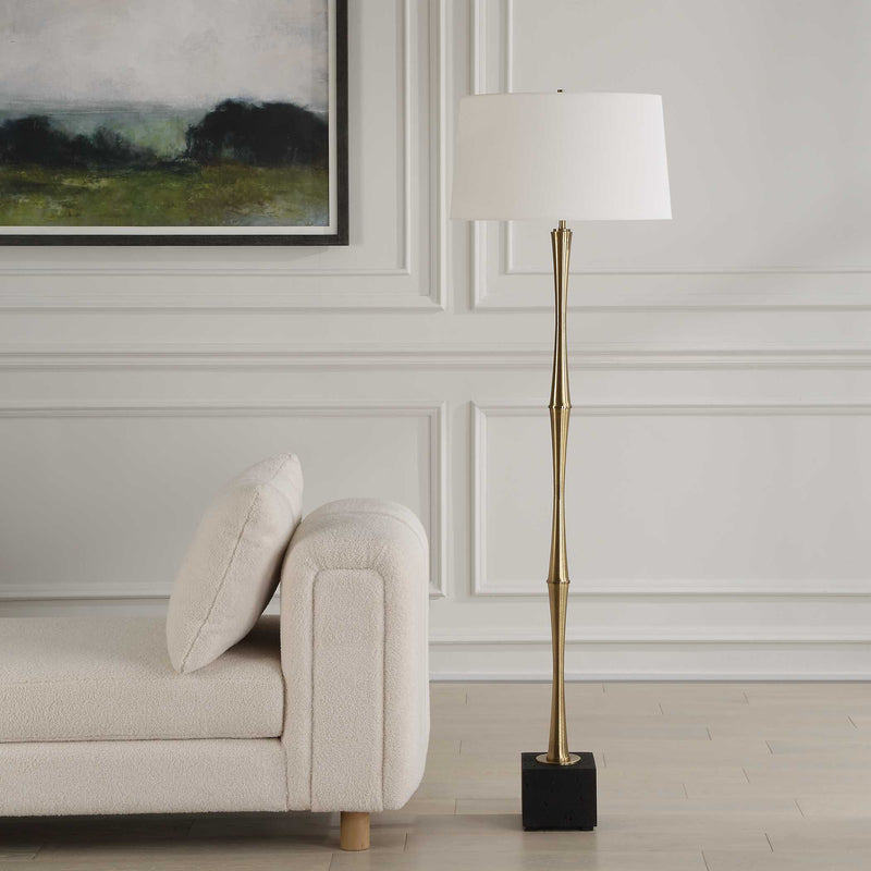 Uttermost Shino Antique Brass Floor Lamp
