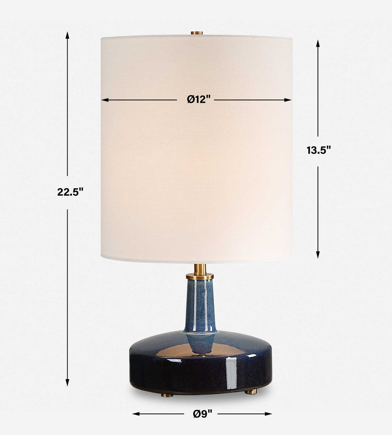Uttermost Abyss Blue Table Lamp