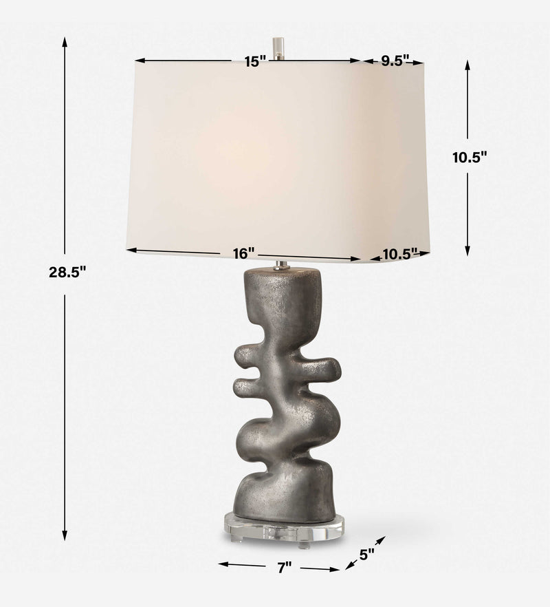 Uttermost Free Flowing Nickel Table Lamp