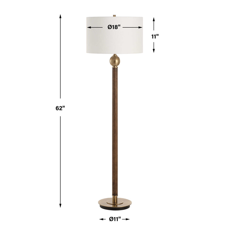 Uttermost Keros Dark Oak Floor Lamp
