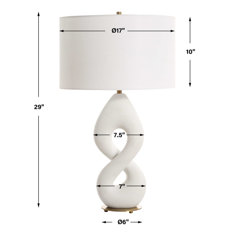 Uttermost Meridian Ivory Stone Table Lamp