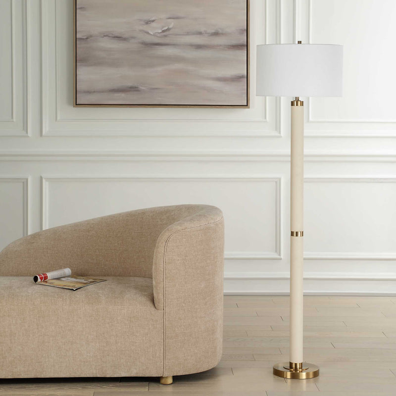 Uttermost Wessex White Floor Lamp