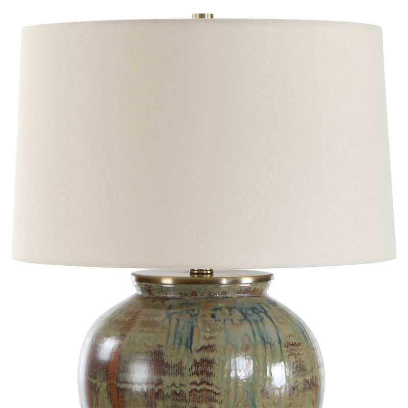 Uttermost Olisa Brown Green Table Lamp