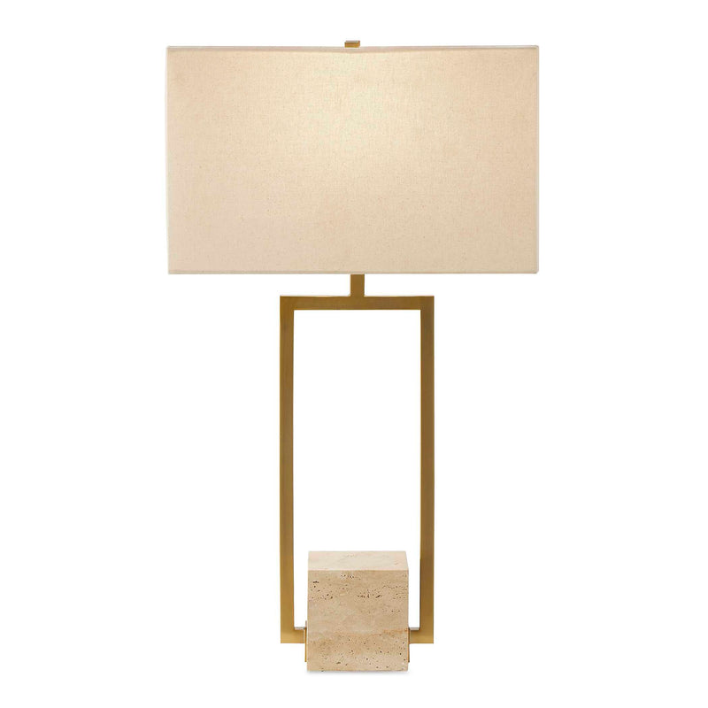Uttermost Warrick Modern Travertine Table Lamp