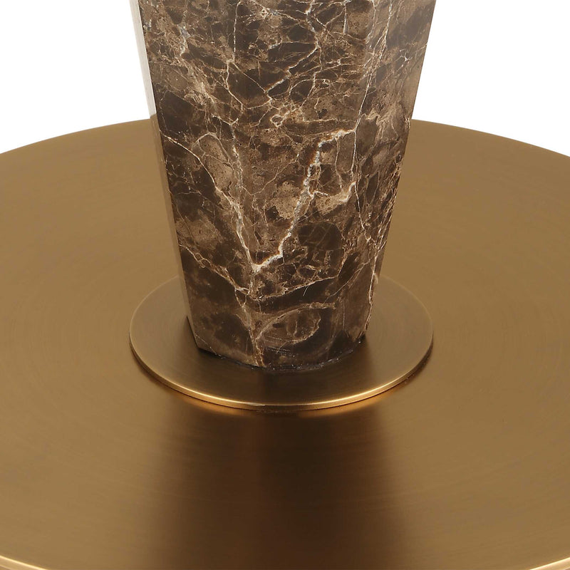 Uttermost Tyree Brown Marble Floor Lamp