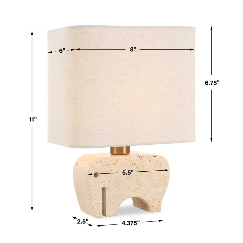 Uttermost Tusk Travertine Accent Lamp