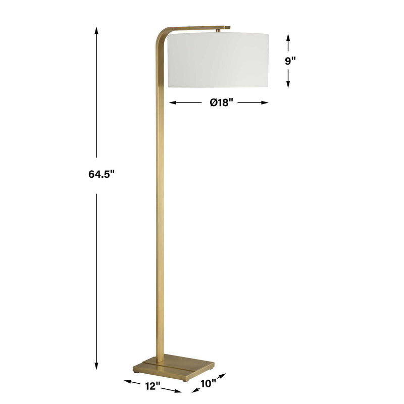 Uttermost Laight Antique Brass Floor Lamp