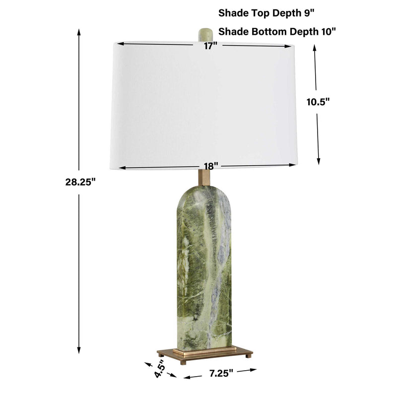 Uttermost Moorea Green Marble Table Lamp