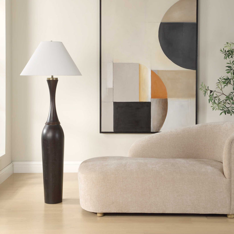 Uttermost Pravin Dark Wood Floor Lamp