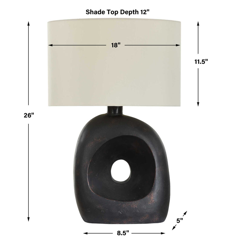 Uttermost Peephole Outdoor Bronze Table Lamp