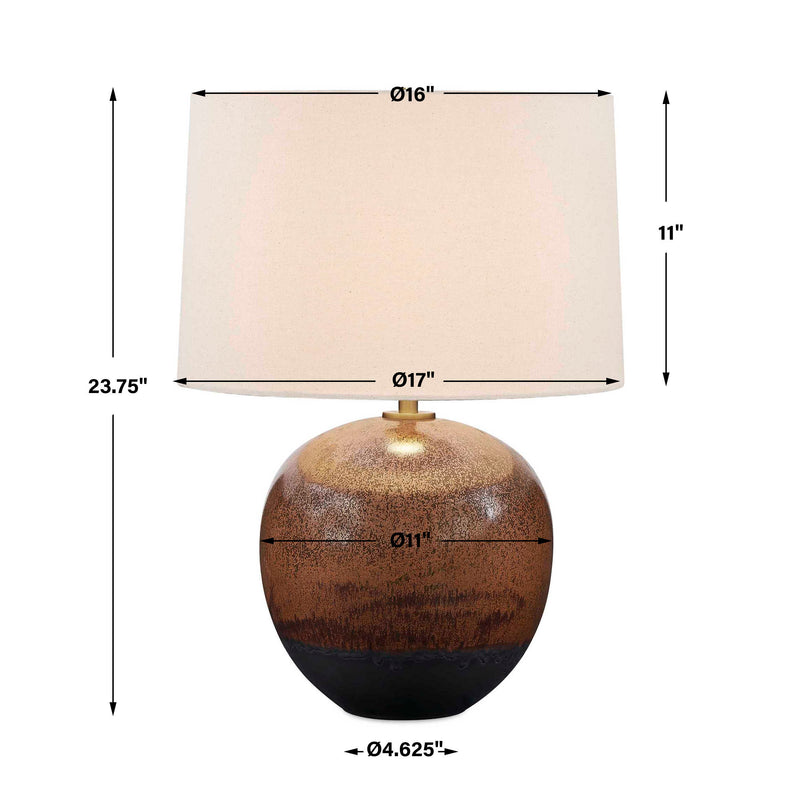 Uttermost Brownell Rust Brown Table Lamp