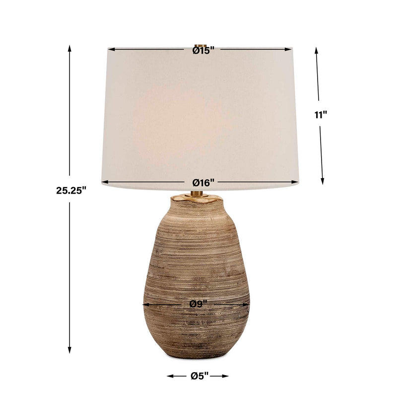Uttermost Tonachio Etched Urn Table Lamp