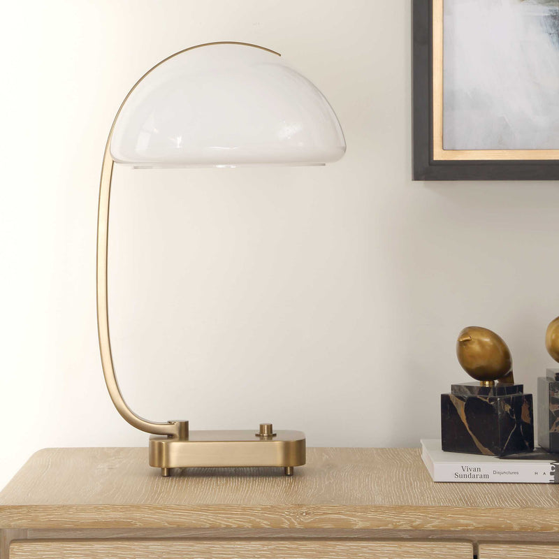 Uttermost Bend The Rules Brass Desk Lamp