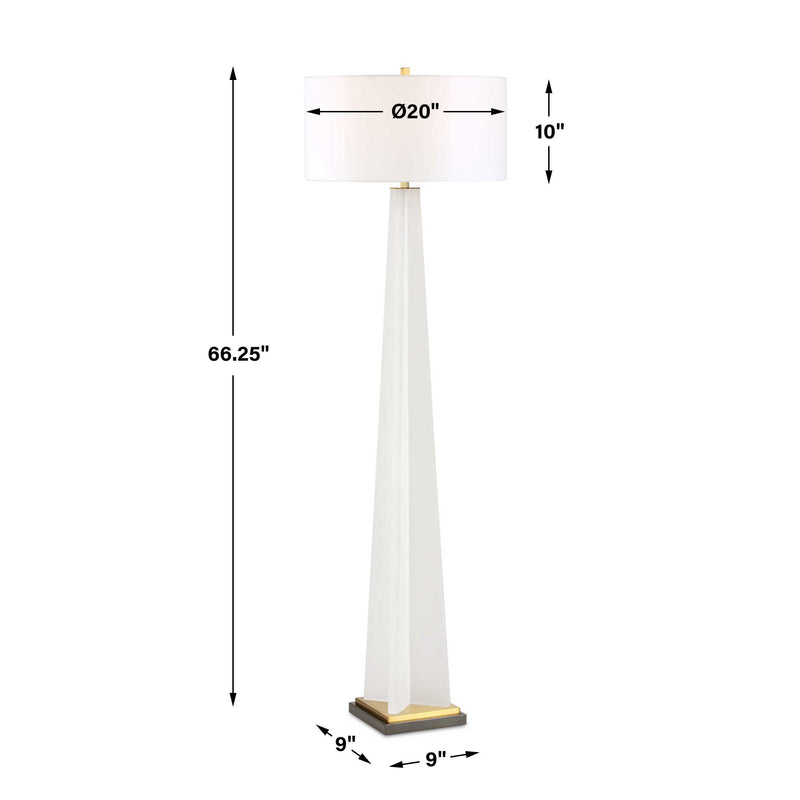 Uttermost Rosin White Floor Lamp
