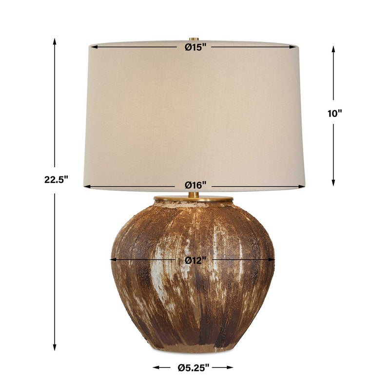 Uttermost McKinley Textured Brown Table Lamp