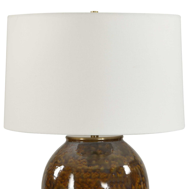 Uttermost Rye Glazed Brown Table Lamp